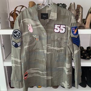 NWOT Rails Patchwork Camo Top